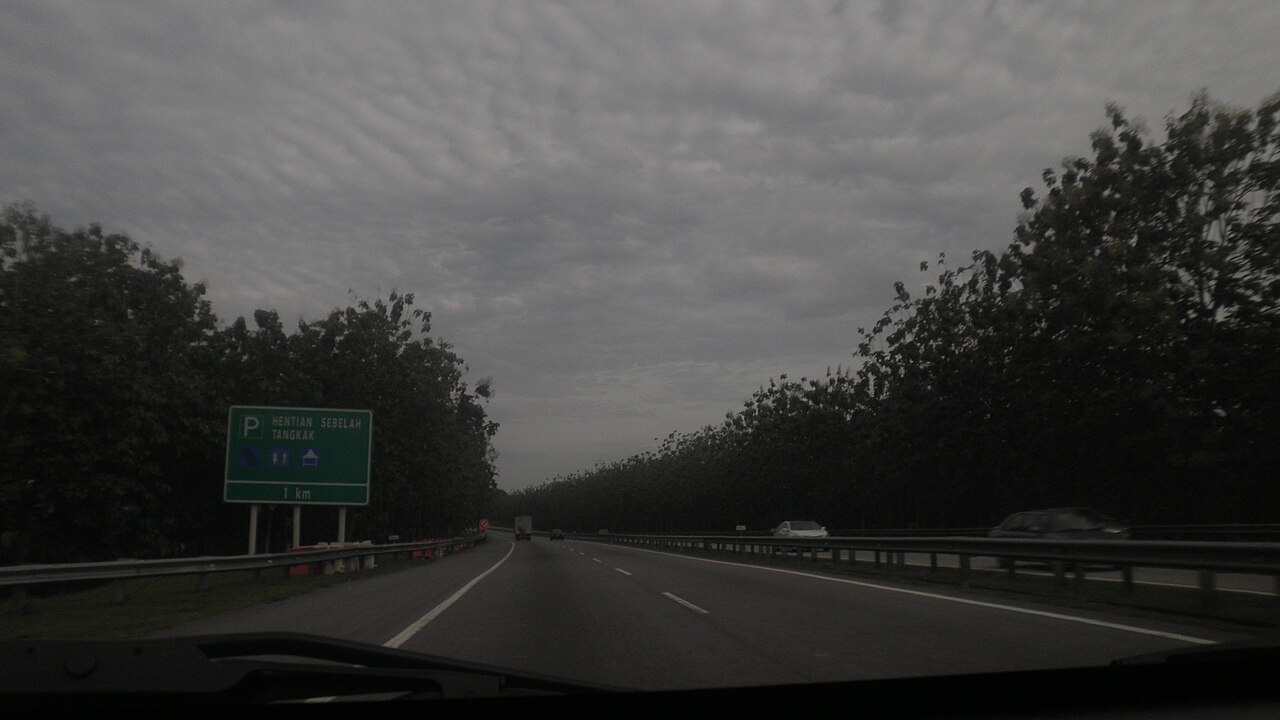 Malaysia highway rest stop context for long-distance Singapore to Penang travel
